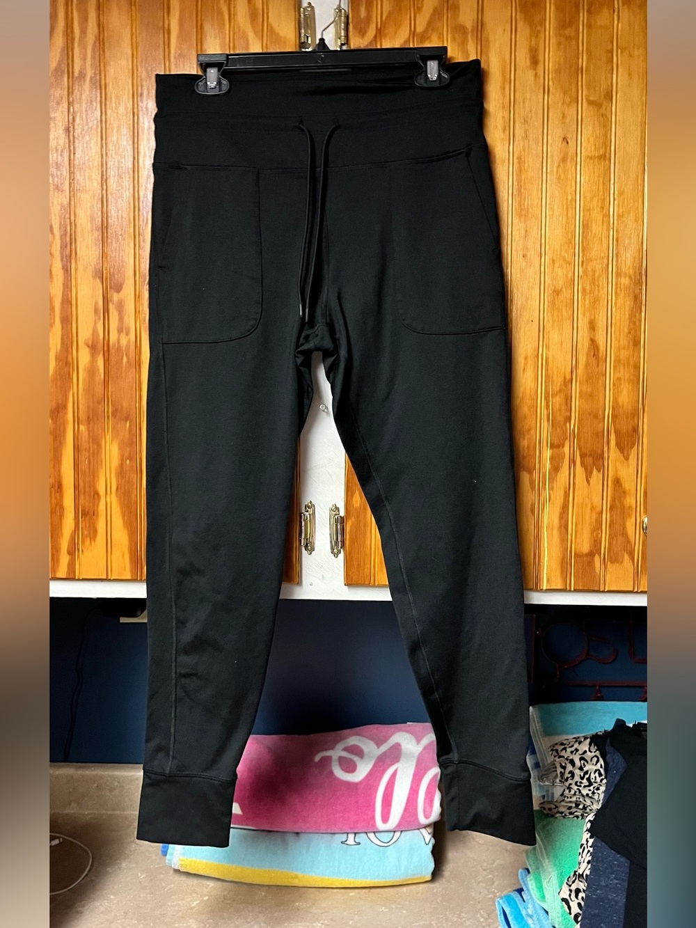 Womens Old Navy Black Drawstring Jogger Pants size L